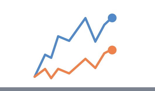 Generic line chart with two lines